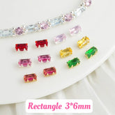#6mm Rectangle  Rhinstones Charms For DIY Jewelry Accessories